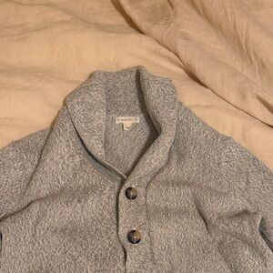 Crewcuts by J. Crew Gray Shawl Collar Cardigan kids size XL, fits like a W small